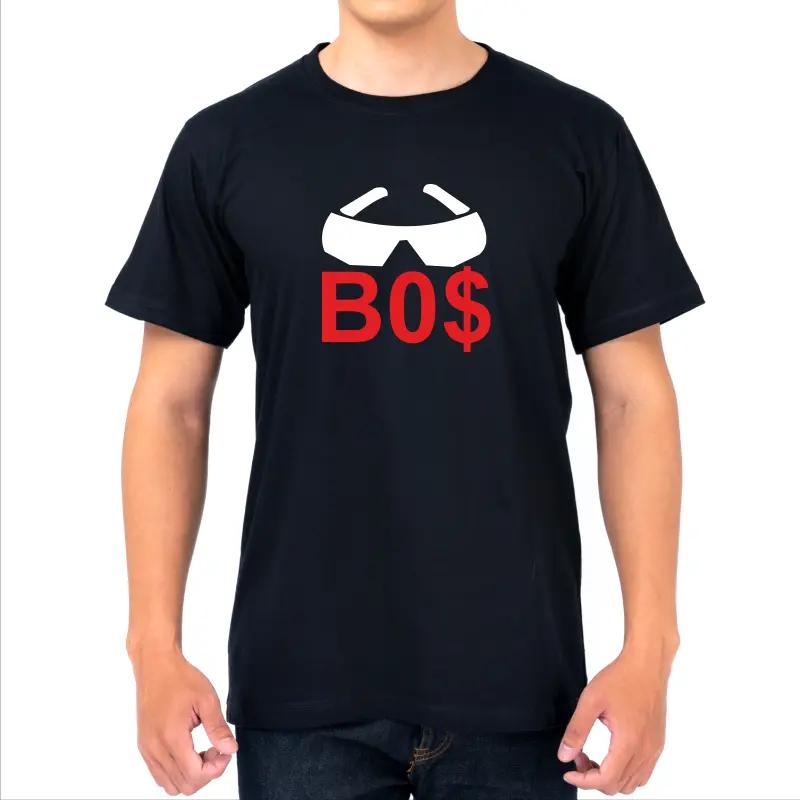 Tricou negru personalizat: "B0$" (barbat) [0]