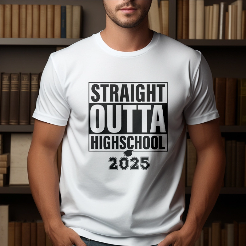 Absolvire - Tricou-pentru-Absolvire-Straight-Outta-Highschool-2024-1