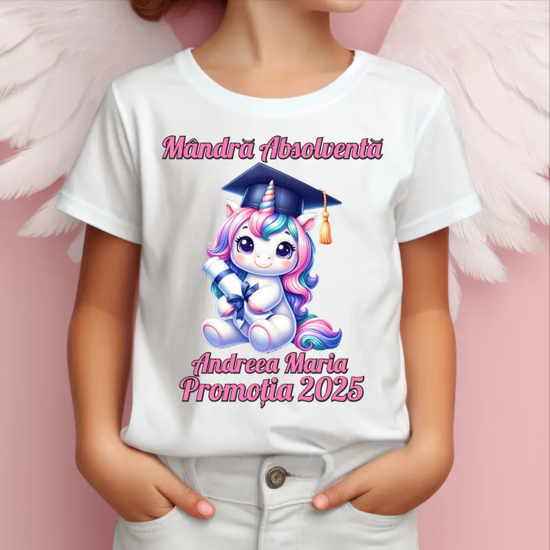 Absolvire - Tricou-pentru-Copii-Unicorn-Absolvent