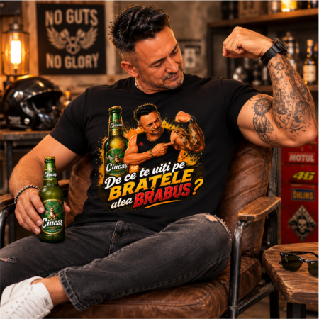 Tricou Personalizat „De ce te uiți pe brațele alea BRABUS?” – Colecția OUU TATIII [1]