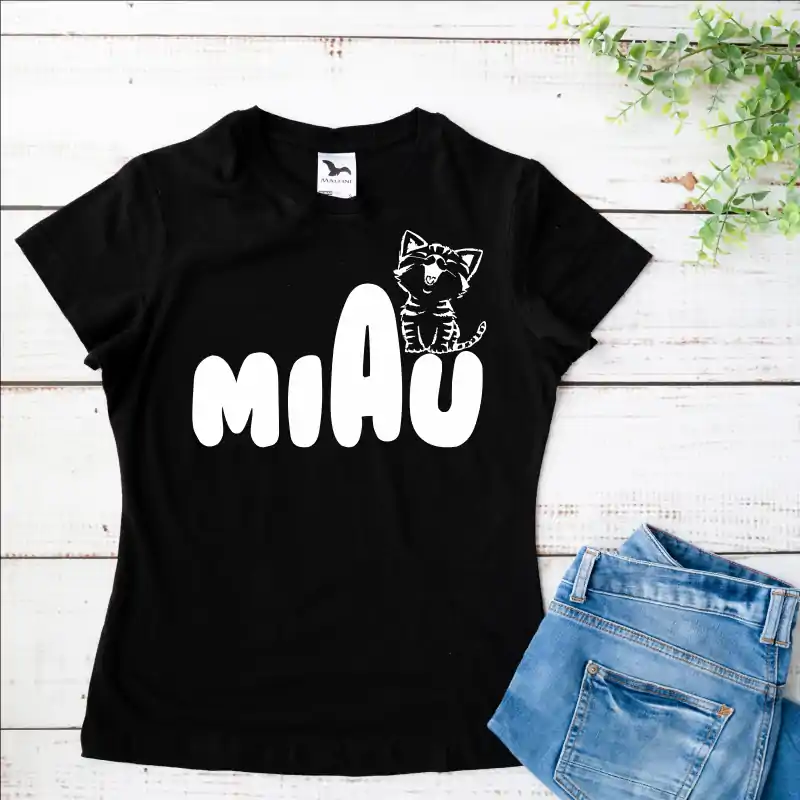 Tricou personalizat: "MIAU mic" (damă) [1]