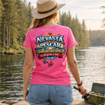 Tricouri pentru pescari - Tricou-personalizat-Nevasta-de-pescar