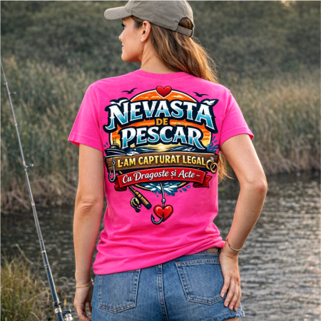 Tricouri pentru pescari - Tricou-personalizat-Nevasta-de-pescar