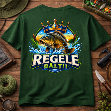 Tricou Personalizat pentru Pescari „Regele Bălții” cu Nume – Față și Spate [5]