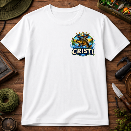 Tricou Personalizat pentru Pescari „Regele Bălții” cu Nume – Față și Spate [1]