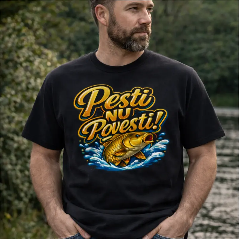 Tricouri pentru pescari - TRICOU-PERSONALIZAT-Pesti-nu-povesti