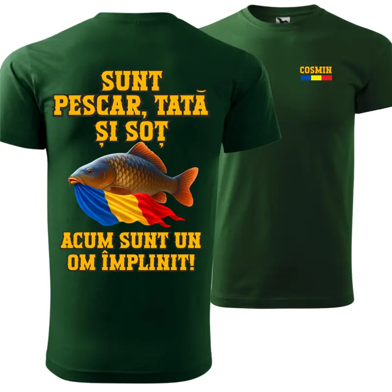 Tricou personalizat Sunt Pescar, Tata & Soţ – cadou pescar tată soţ – Gravolo.ro [3]