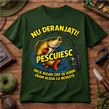 Tricou Pescar „Nu Deranjați! Pescuiesc” – Cadou Amuzant pentru Pasionații de Pescuit [1]