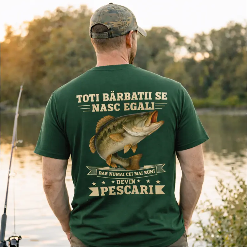Cadouri pentru pescari - Tricou-Pescar-Personalizat-Toți-bărbații-se-nasc-egali-dar-numai-cei-mai-buni-devin-pescari3