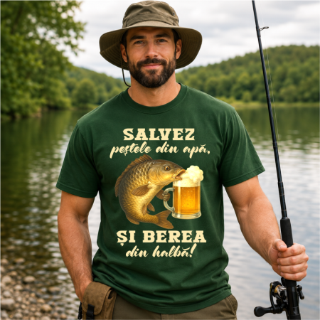 Tricouri pentru pescari - tricou-pescar-salvez-pestele-si-berea