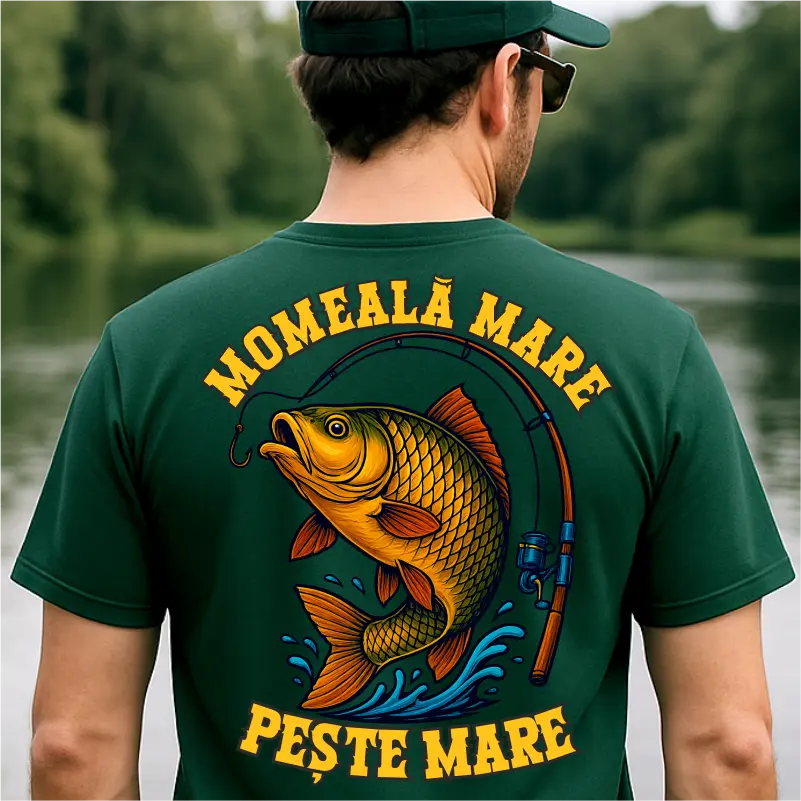 Tricouri pentru pescari - Tricou Pescari Momeala Mare Peste Mare