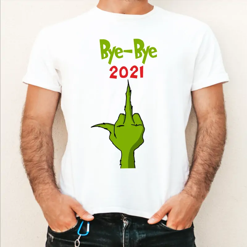 Tricouri cuplu Bye Bye 2021 Grinch [2]