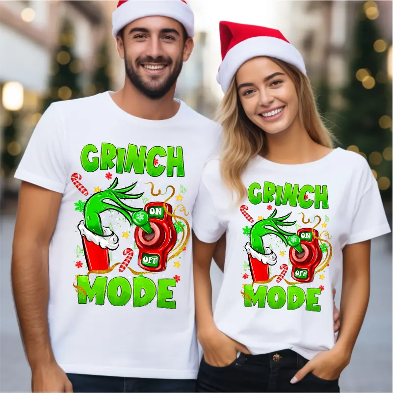 Tricouri-cuplu-Craciun-Grinch-mode-ON