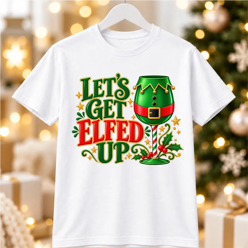 Tricouri-cuplu-set-personalizat-cu-mesajul-Let's-get-elfed-up-1 [2]