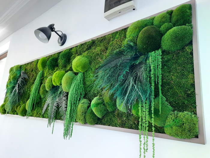 Tablou cu muschi, si plante stabilizate - dimensiune 210x60 cm [4]