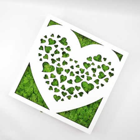 Cadouri - Rama-cutiuta cu licheni - Heart