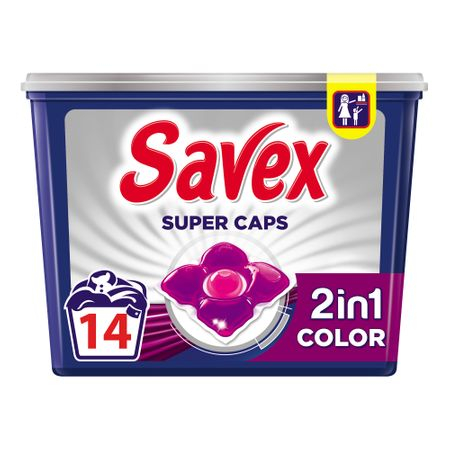 Detergent capsule Savex 2in1 Color, 14 spalari, 14 capsule [1]