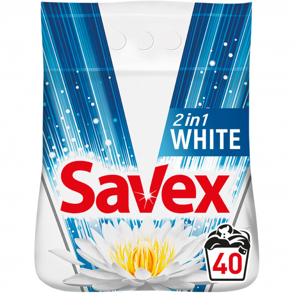 Detergent automat Savex 2in1 White, 40 spalari, 3.6Kg [1]
