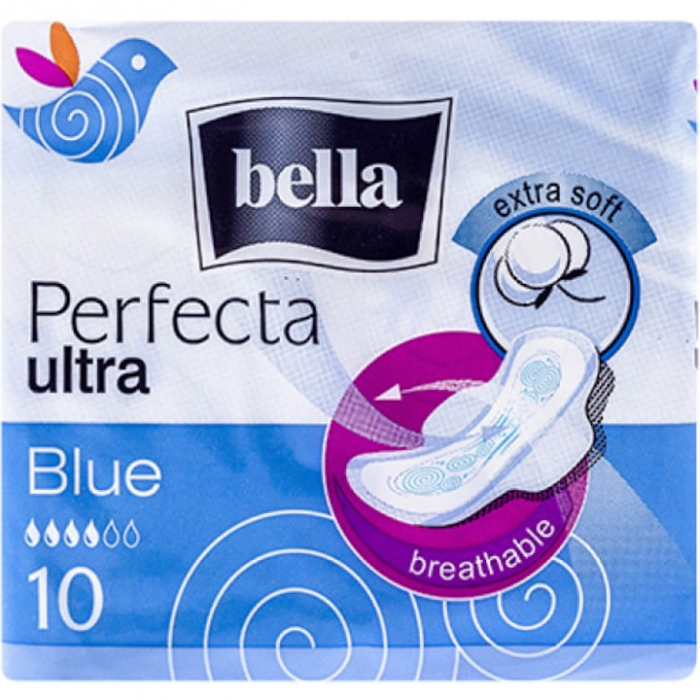 Absorbante menstruatie Bella Perfecta Ultra Blue 4 picaturi cu aripioare, 10 bucati [1]