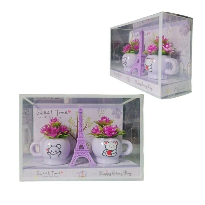 Cadou aranjament floral cesti si turn Eiffel [4]