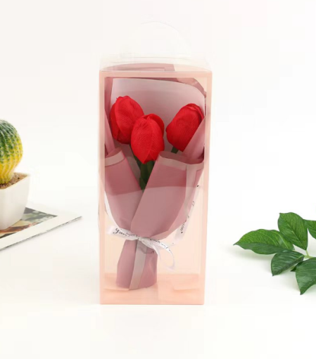 Cadou buchet cu 3 lalele din silicon [2]