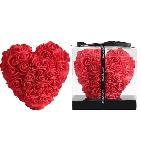 Cadou inima trandafiri sapun in cutie [2]