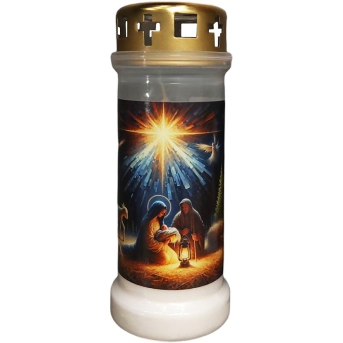 Candela cu capac Nasterea Domnului Alb [1]
