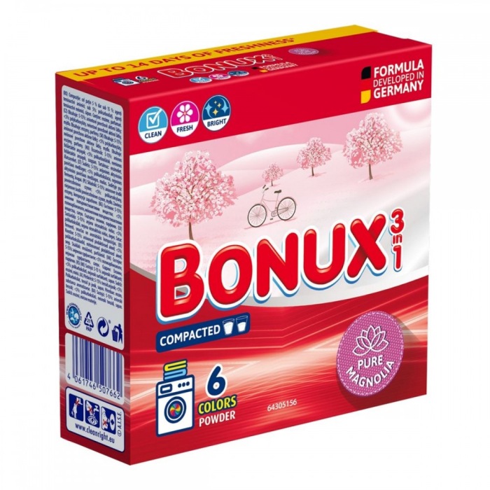 Detergent automat Bonux Pure Magnolia, 6 spalari, 390gr [1]