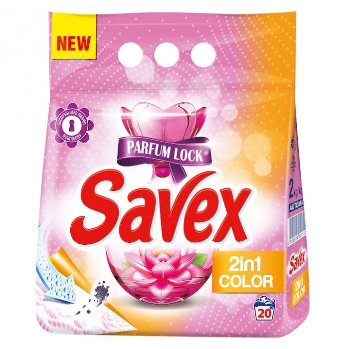 Detergent automat Savex 2in1 Orhidee Color, 20 spalari, 2Kg [1]