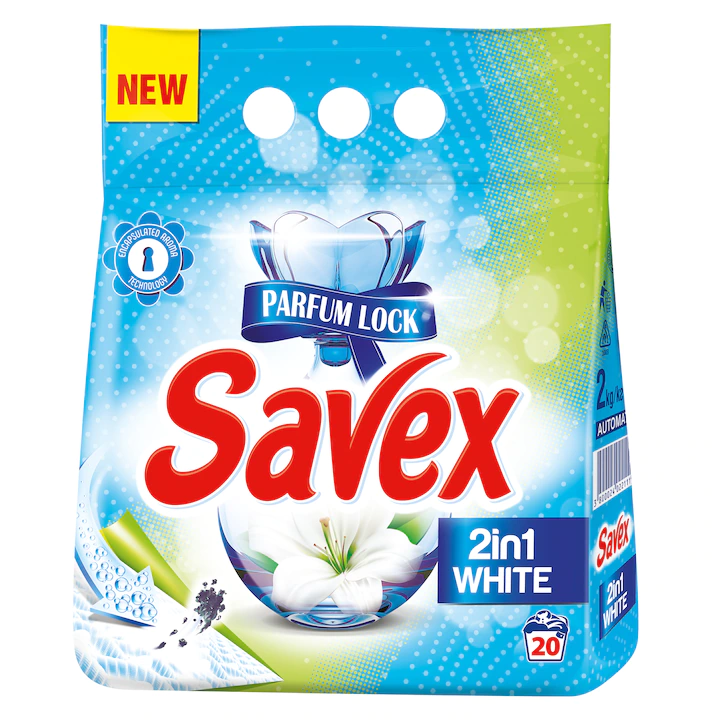 Detergent automat Savex 2in1 White, 20 spalari, 2Kg [1]
