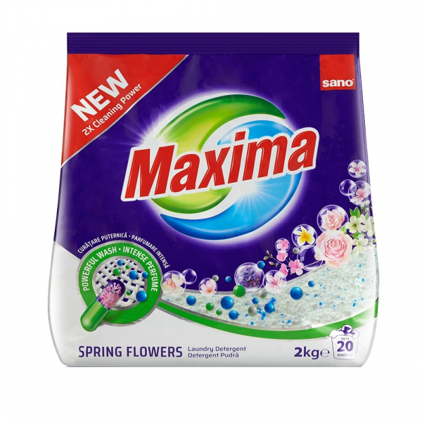 Detergent rufe Sano Maxima Spring Flowers, 20 spalari, 2Kg [1]