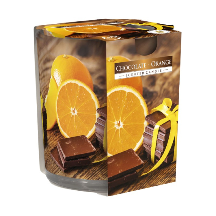 Lumanare parfumata in pahar imprimat Ciocolata si Portocala [1]