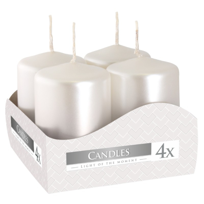 Lumanari stalp Alb Perla, 4 bucati [1]