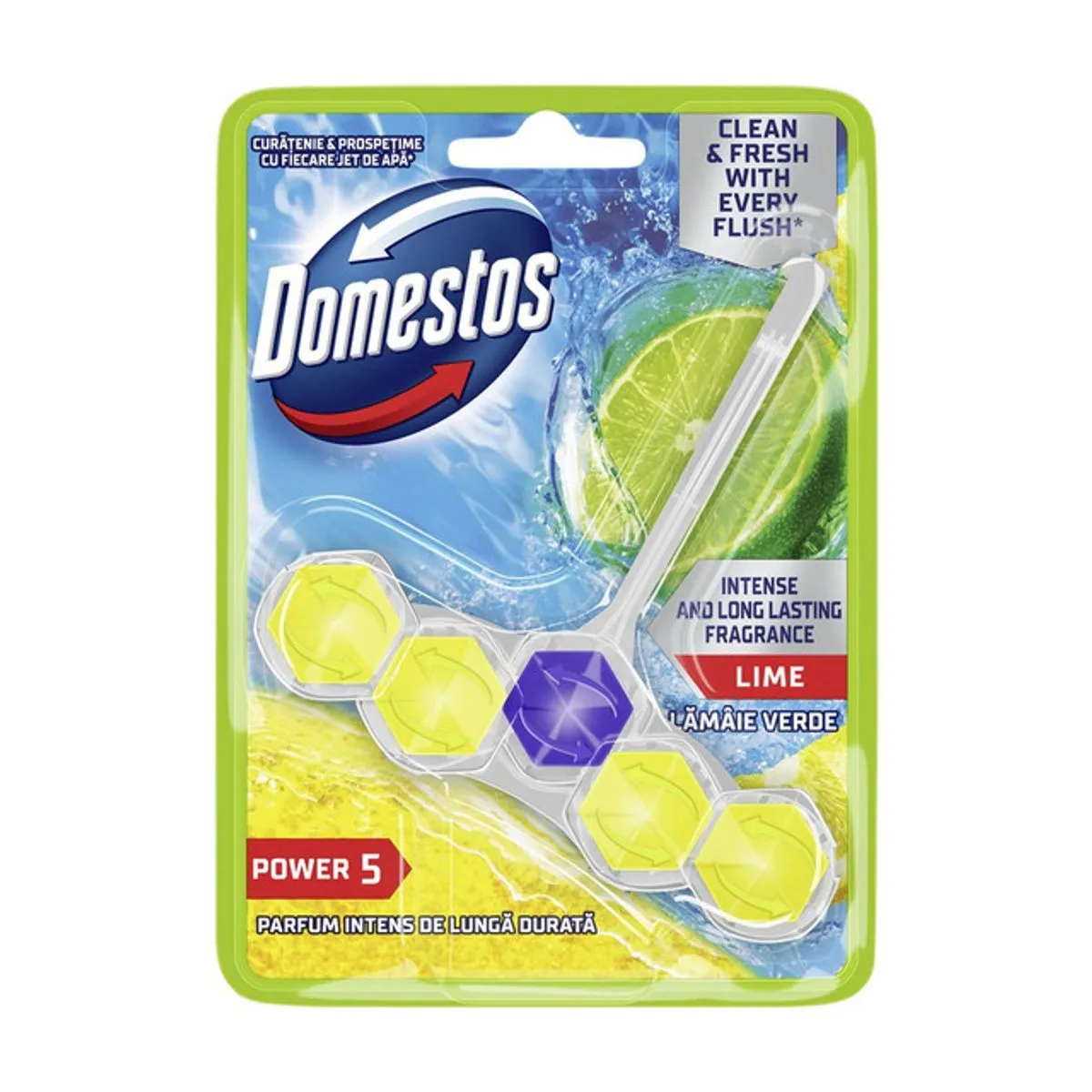 Odorizant toaleta Domestos Power 5 Lime, 50g [1]