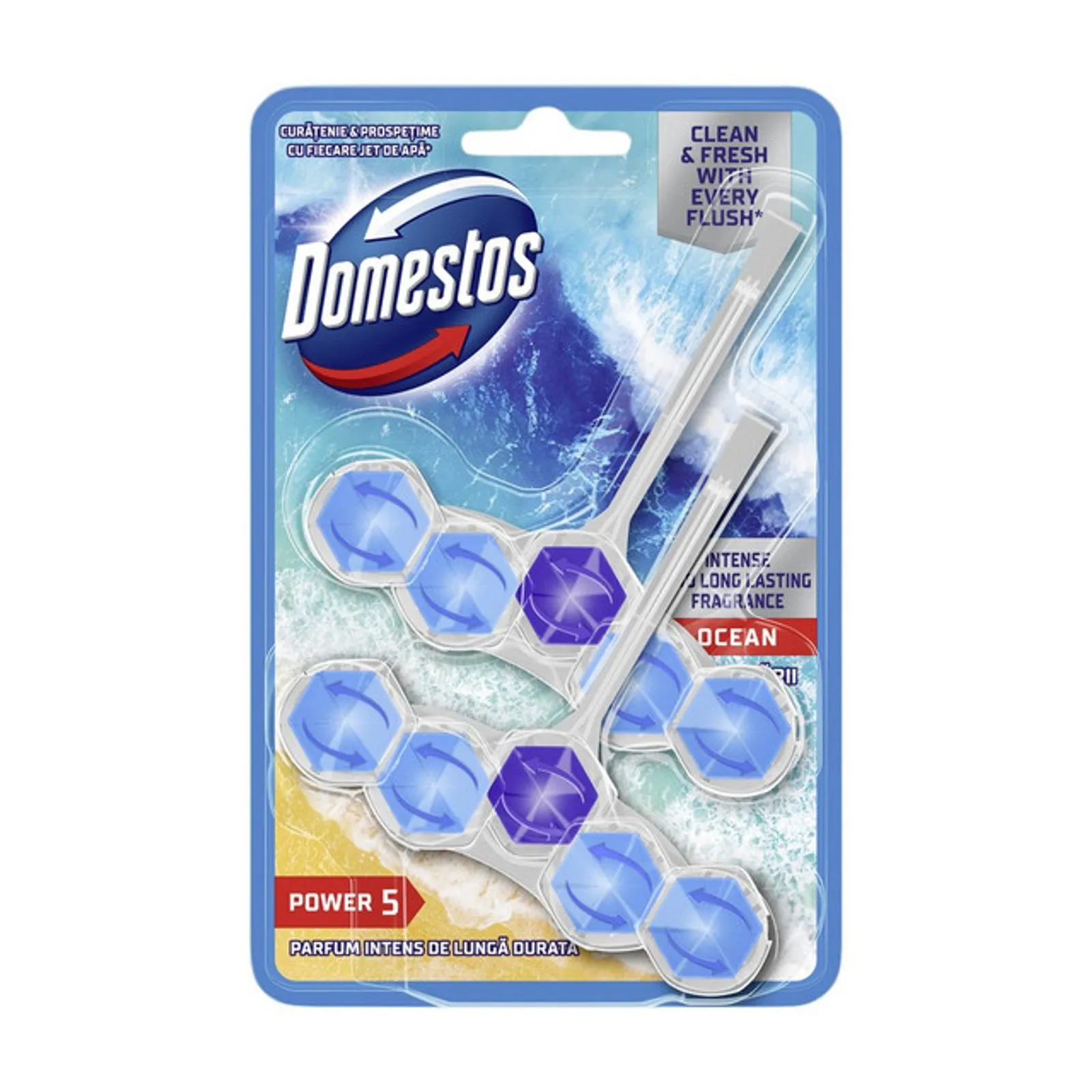 Odorizant toaleta Domestos Power 5 Ocean, 2x50g [1]