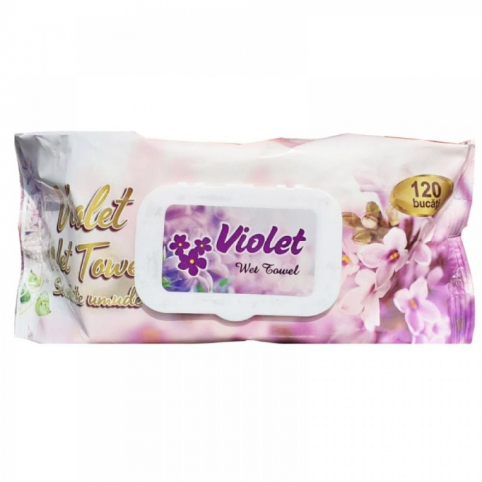 Servetele umede cu capac Violet, 120 bucati [1]