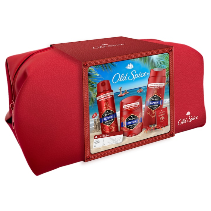 Set cadou Old Spice Captain cu geanta de calatorie: Deodorant 50ml + Spray 150ml + Gel de dus 250ml [2]
