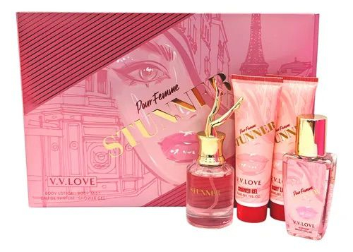 Set cadou Stunner Pour Femme: Lotiune de corp + Spray de corp + Apa de parfum + Gel de dus [3]