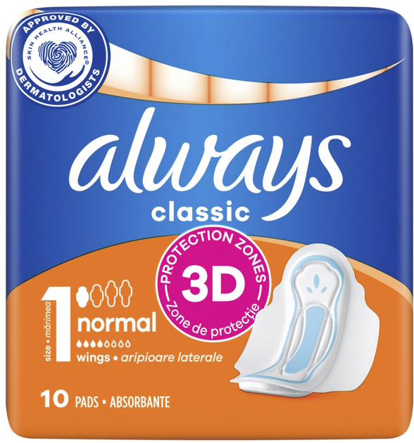 Igiena Intima - Absorbante Always Classic Normal, 10 bucati