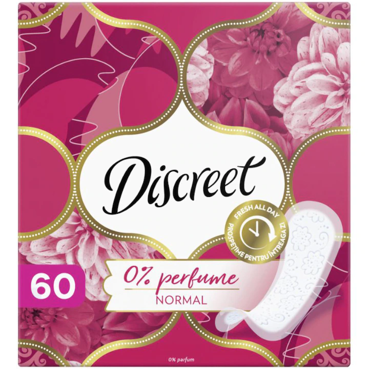 Igiena Intima - Absorbante Discreet fara Parfum Normal, 60 bucati