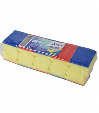 Accesorii Bucatarie - Bureti pentru vase cu canelura Zorex Clasic, 10 bucati