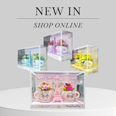 Set Cadou - Cadou aranjament floral cesti si turn Eiffel