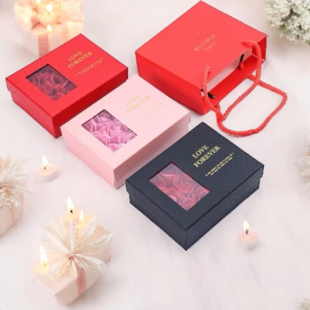 Cadou cutie cu 6 trandafiri din sapun [1]