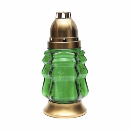 Lumanari & Candele - Candela din sticla Mini Brad Verde