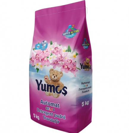 Detergent Rufe Pudra - Detergent rufe automat Yumos Color, 50 spalari, 5Kg
