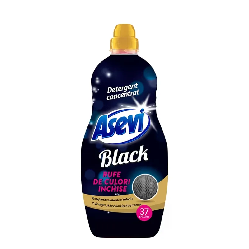 Detergent Rufe Lichid - Detergent rufe lichid Asevi Black, 37 spalari, 1.5L
