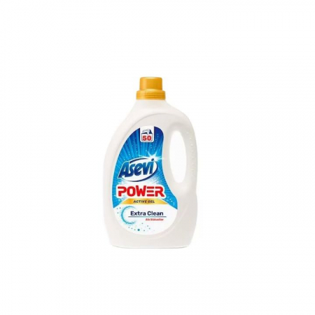 Produse Curatenie - Detergent rufe lichid Asevi Power Extra Clean, 50 spalari, 2.5L