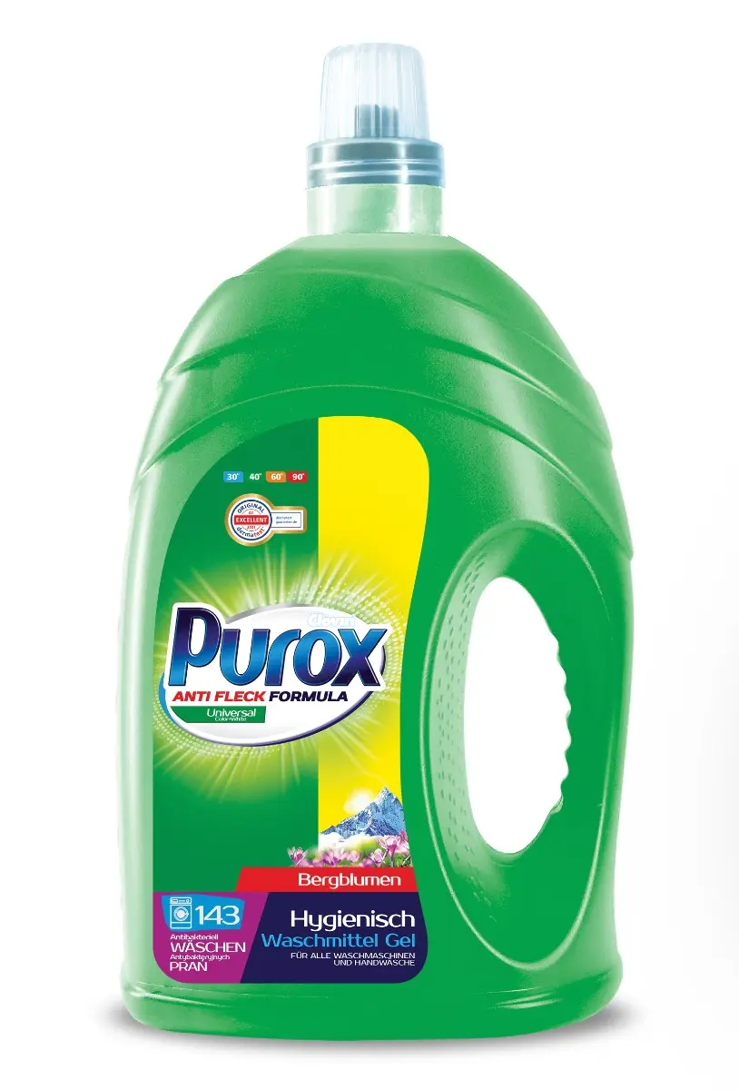 Detergent Rufe Lichid - Detergent rufe lichid Purox Universal, 143 spalari, 4.3L