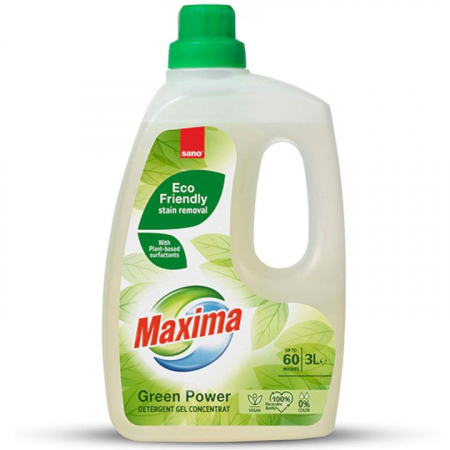 Detergent Rufe Lichid - Detergent rufe lichid Sano Green Power, 60 spalari, 3L