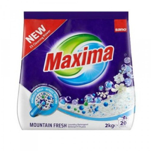 Detergent Rufe Pudra - Detergent rufe Sano Maxima Mountain Fresh, 20 spalari, 2Kg